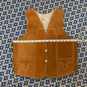 Vintage Leather Shearling Vest
